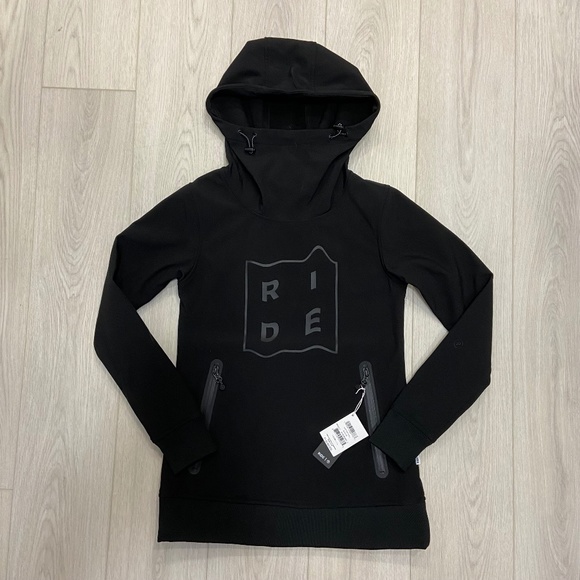 Ride Snowboard Warp Softshell Black Sweatshirt Mens Small - Picture 1 of 12